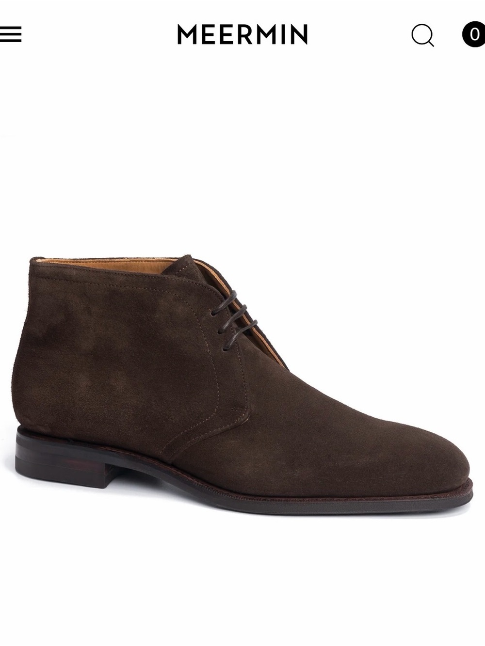 Meermin Dark Brown Suede Chukka Boots
